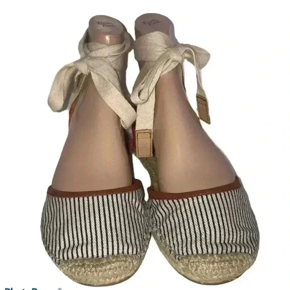 Joie Miramar Striped Espadrilles Size 37 (7) - Picture 2 of 9